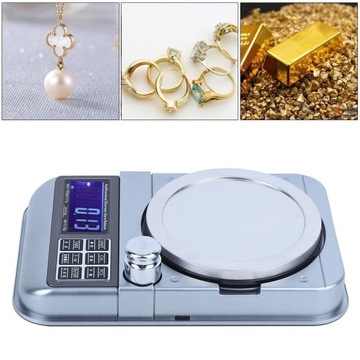 Waga elektroniczna laboratoryjna draVires 1kg 1000g 0.01g + naklejka