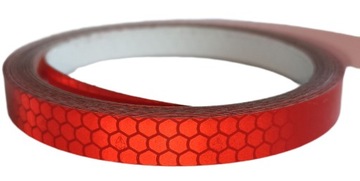 TAŚMA ODBLASKOWA SAMOPRZYLEPNA CZERWONA 5 METRÓW
