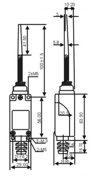 Концевой выключатель с пружиной 5А IP65 WK-66