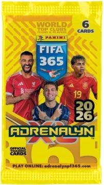 PANINI ФУТБОЛЬНЫЕ КАРТЫ FIFA 365 ADRENALYN 2026 MEGA LARGE TIN 52 КАРТЫ