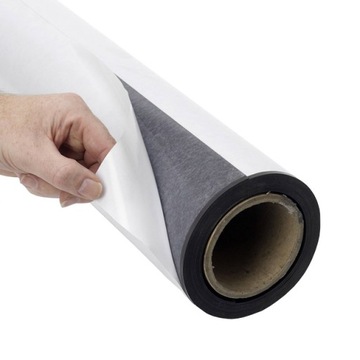 Folia magnetyczna 0,4 mm BIAŁA PVC Z KLEJEM