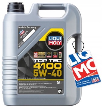 LIQUI MOLY 4100 5W40 5L 9511 CNG LPG+ gratis