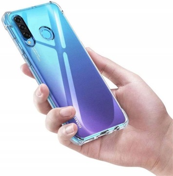 Тонкий ПРОЗРАЧНЫЙ КОРПУС + стекло 9H для Huawei P30 Lite