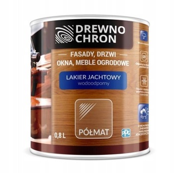 DREWNOCHRON LAKIER JACHTOWY PÓŁMAT 0,8L jacht PPG