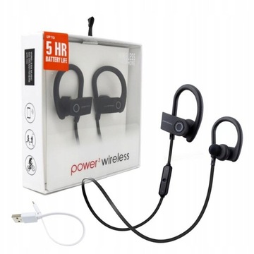 SPORTOWE DOUSZNE SŁUCHAWKI BLUETOOTH POWER BIAŁE