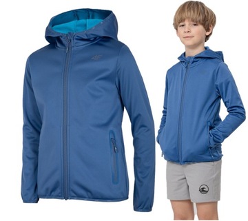 4F Softshell Przejściowy Kurtka Wiosenna Jesienna MEMBRANA JSFM001 > 140