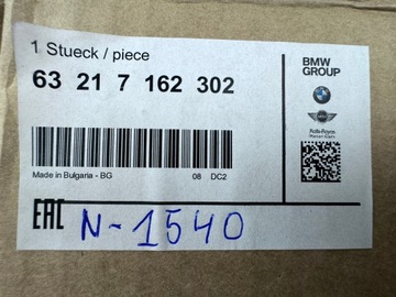 BMW 3 E93 CABRIO SVĚTLO ZADNÍ W BLATNÍK PRAVÁ 7162302 ORIGINÁLNÍ NOVÁ