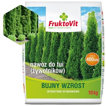 FRUKTOVIT 10KG NAWÓZ DO TUI TUJI THUI CISÓW JODEŁ ŻYWOTNIKÓW 10 KG granulat