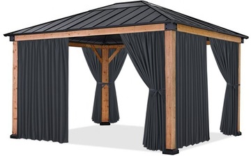 ZASŁONA TARASOWA OGRODOWA ZASŁONY TARASOWE OGRODOWE T 155x280 grafitowa