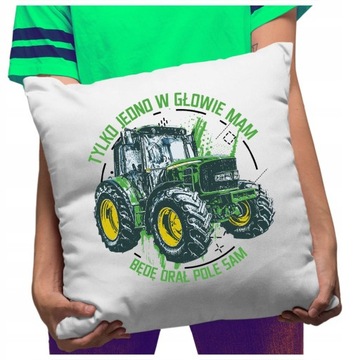 Śmieszna Poduszka Trakor John Deere Zielony