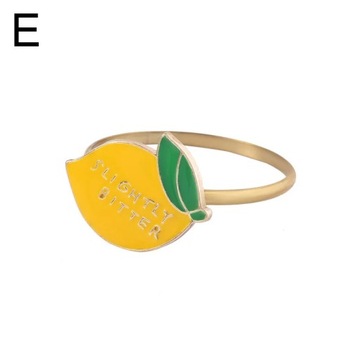 1 шт., милые кольца для салфеток в форме фруктов, металлический держатель для салфеток, тканевые бумажные салфетки