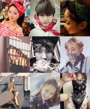 BANDAMKA BANDANA CHUSTKA CHUSTA BANDAMA ECRU KREMOWA