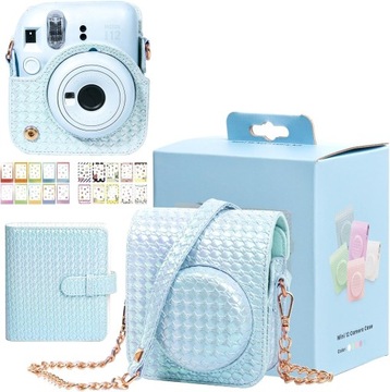 Zestaw 2w1 Futerał Etui Case do Fuji INSTAX Mini 12 + ALBUM na 64 Zdjęcia
