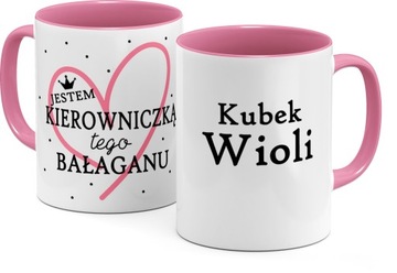 Kubek z imieniem dla kierowniczki