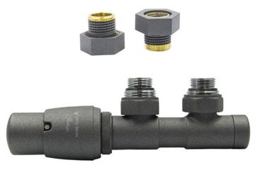 Zawory termo 50mm TWINS grafit str lewy GZ1/2
