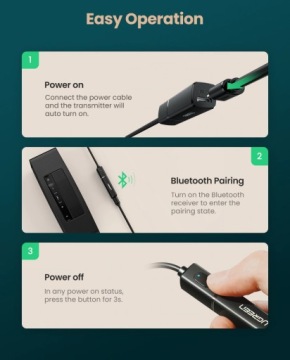 АДАПТЕР AUX BLUETOOTH 5.0 UGREEN Qualcomm aptX