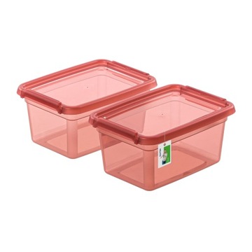 Zestaw kolorowych pojemników BaseStore 2x 1,5L do przechowywania żywności