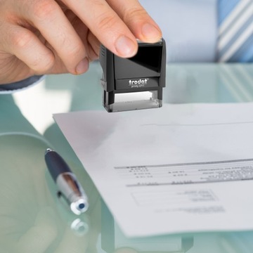 TRODAT STAMP 4911 ДЛЯ 4-СТРООЧНОГО ДИЗАЙНА КОРПОРАТИВНОГО ЛИЧНОГО ОФИСА + ЛАСТИК