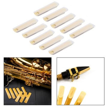 10 тростей для альт-саксофона с запасными частями в индивидуальном футляре, долговечность 1,0