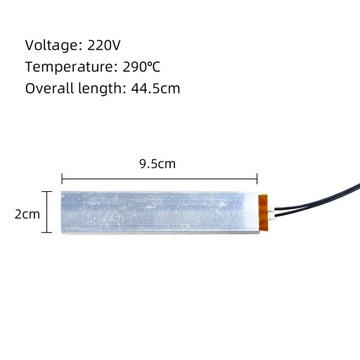Grzałka inkubatora 290 ° 220 V PTC