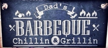 Tabliczka na dzień ojca Dad's Barbeque 22x9 cm