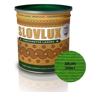 Slovlux Lazura do drewna - ZIELEŃ JODŁY; 2,5 L