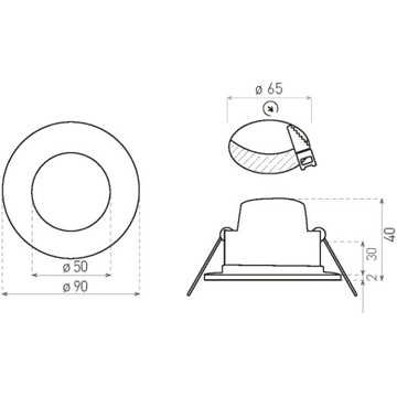 ВСТРАИВАЕМЫЕ СВЕТИЛЬНИКИ BONO LED 5W WARM GREENLUX