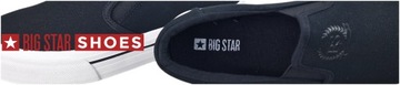 Buty Slip On trampki Big Star czarne wsuwane tenisówki sportowe NN274110 37