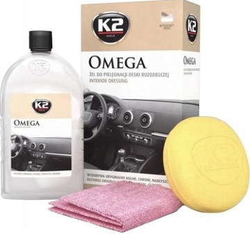 K2 OMEGA ZESTAW DRESSING ŚRODEK PREPARAT ŻEL DO KOKPITU PLASTIKÓW PLASTIKU