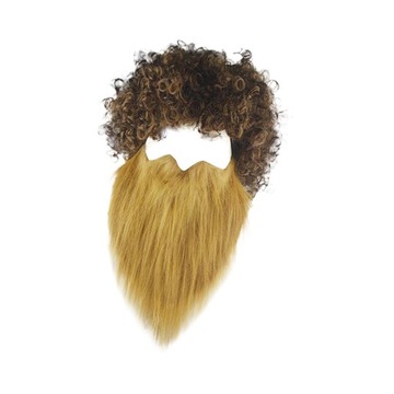 Peruka włosy długie biały afro