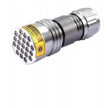 Uv led flashlight fluorescence sterilization
