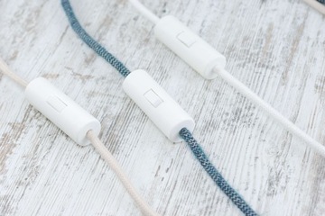 stylowy przełącznik przelotowy wyłącznik na kabel w oplocie do lampki loft