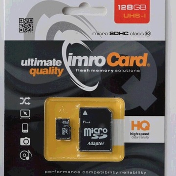 KARTA PAMIĘCI MICROSD 128GB MICRO CL10 ADAPTER SD