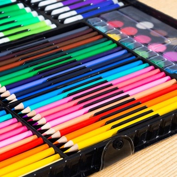 ХУДОЖЕСТВЕННЫЙ НАБОР ДЛЯ РИСОВАНИЯ ДЕТЕЙ МАРКЕРЫ, МЕЛКИ + ЧЕМОДАН 298 шт.