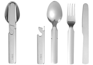 BSH NIEZBĘDNIK TURYSTYCZNY WOJSKOWY PODRÓŻNY NÓŻ ŁYŻKA WIDELEC 5w1