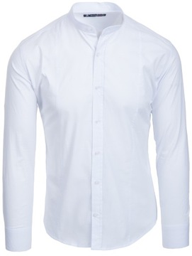 Koszula męska biała stójka SLIM FIT - roz. XL