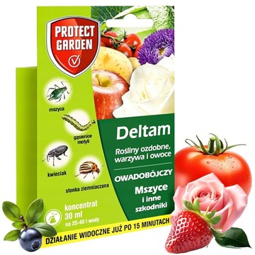 DELTAM 15EW Oprysk na mszyce skoczki gąsienice stonki szkodniki 30 ml DECIS