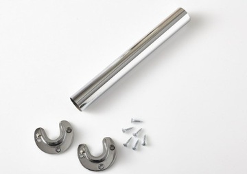 DRĄŻEK MEBLOWY 100cm + ROZETA OTWARTA (2SZT) CHROM c1