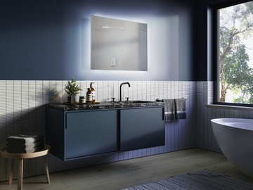 ЗЕРКАЛО ДЛЯ ВАННОЙ КОМНАТЫ СИЯНИЕ СВЕТОДИОДНОЕ ОСВЕЩЕНИЕ RUKE 80X60