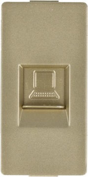 GNIAZDO INTERNETOWE KOMPUTEROWE LAN CAT6 RJ45 DC SMART HOME MODUŁ ZŁOTE