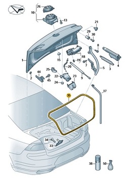 USZCZELKA KLAPY BAGAŻNIKA VOLKSWAGEN PASSAT B8 OE