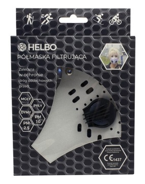 Маска против смога HELBO, синяя, размер M