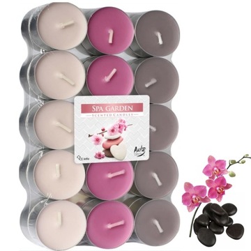 ŚWIECZKI ZAPACHOWE PODGRZEWACZE ŚWIECA TEALIGHT 30 SZT ŚWIECE OGRÓD SPA