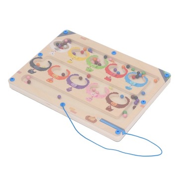 Деревянная магнитная игрушка-лабиринт с распознаванием цвета G4