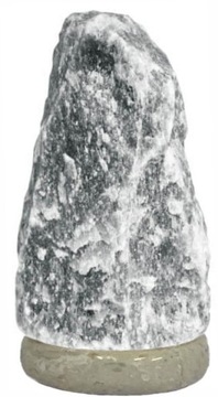 Lampa solna 6-8 kg szara sól podstawa biały marmur