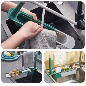 Телескопический контейнер для кухонных принадлежностей.