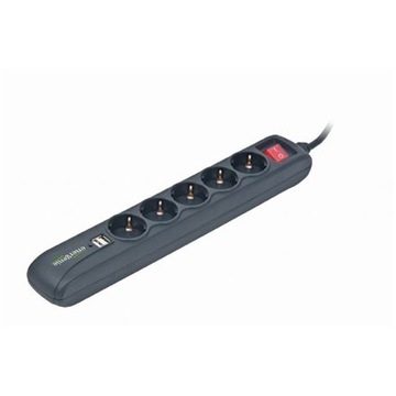 EnerGenie SPG5-U2-5 Power strip with USB charger,