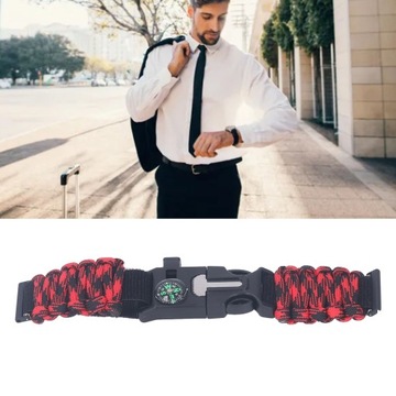 Ремешок для часов выживания из паракорда 6 в 1, 24 мм