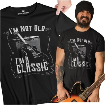 KOSZULKA ROCKOWA MĘSKA PREZENT DLA GITARZYSTY GITARA T-SHIRT