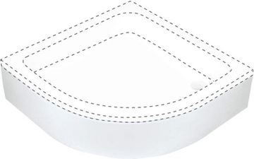 Deante Plus Ii Osłona brodzika półokrągła 90 cm